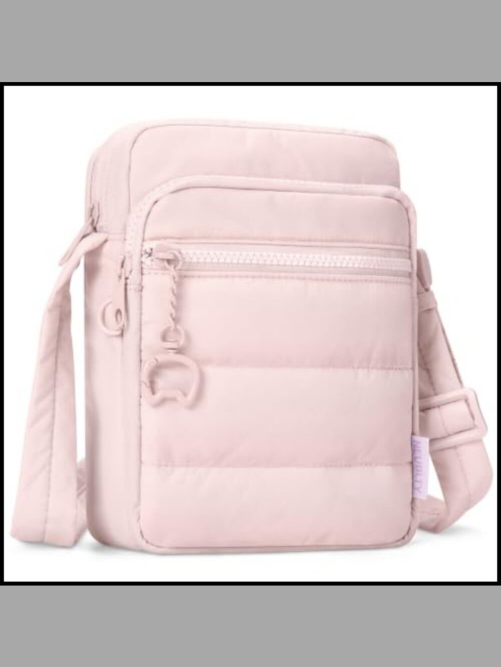 RFID Crossbody Phone Purse Quilted Nylon Travel Bag